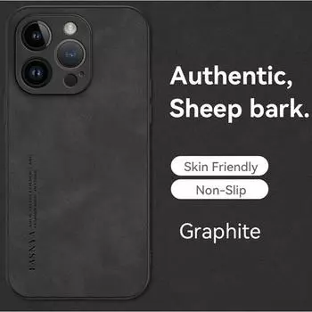 Чехлы из матовой овчины чистого цвета для iPhone 14 13 11, мягкий чехол с ощущением кожи, чехол для телефона Samsung Xiaomi OnePlus iPhone 14 Pro Max чёрный