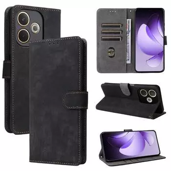 Чехлы-книжки для OPPO A5 Pro Кожаный чехол [Flip Vintage Leather] Ударопрочный прочный ретро защитный чехол for OPPO A5 Pro чёрный