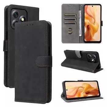 Чехлы-книжки для Ulefone Note 18 Ultra/Note 18 Pro из искусственной кожи с полной защитой корпуса [блокировка RFID] чёрный