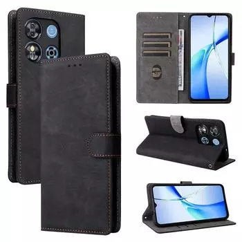 Чехлы-книжки, совместимые с Oukitel C57/C57S/C57 Pro, чехол для телефона из искусственной кожи, полная защита корпуса [блокировка RFID], чехол-кошелек Oukitel C57/C57S/C57 Pro чёрный