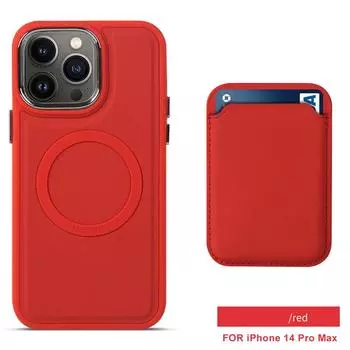 Чехлы-кошельки Держатель магнитной карты Жидкий силиконовый чехол Magsafe Беспроводная зарядка для iPhone 14 Plus 13 12 11 Pro Max Mini с крышкой держателя карты For iPhone 14 чёрный