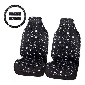 Чехлы на автомобильные сиденья, передние сиденья, уникальная форма, чехлы на сиденья с принтом, универсальные защитные чехлы, подходят для большинства автомобилей