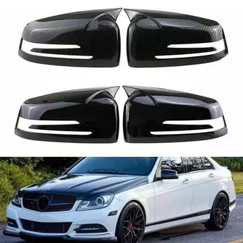 Чехлы на боковые зеркала для Mercedes Benz W176 W246 W212 W204 C117 X156 X204 W221 C218 ABCES CLA GLA GLK Class Black Заменить чёрный