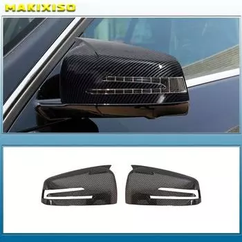 Чехлы на боковые зеркала для Mercedes Benz W176 W246 W212 W204 C117 X156 X204 W221 C218 ABCES CLA GLA GLK Class Black Заменить Bright black