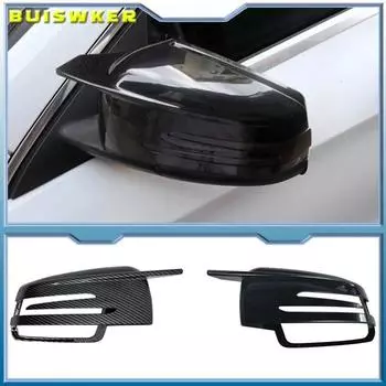 Чехлы на боковые зеркала для Mercedes Benz W176 W246 W212 W204 C117 X156 X204 W221 C218 ABCES CLA GLA GLK Class Black Заменить Bright black
