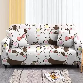 Чехлы на диван с животным принтом для гостиной, чехол для дивана с принтом собаки и кошки, противообрастающий чехол для дивана, украшение дома 1 seat 90-140cm