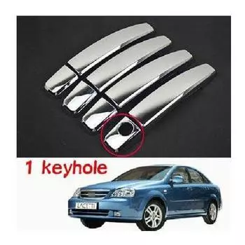 Чехлы на дверные ручки автомобиля для Chevrolet Lacetti Optra Daewoo Nubira Suzuki Forenza Holden Viva, хромированная наклейка для экстерьера автомобиля 1 KEYHOLE HANDLE