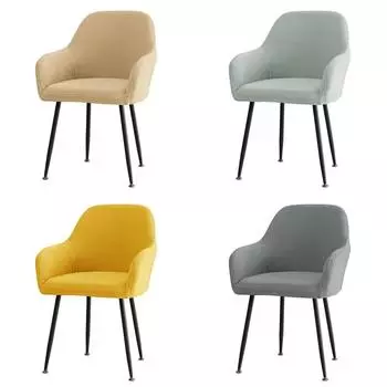 Чехлы на кресла из флиса с высокой спинкой, эластичные однотонные чехлы на наклонные стулья, чехлы на сиденья обеденного стула для дома, отеля, клуба 1pc Chair cover