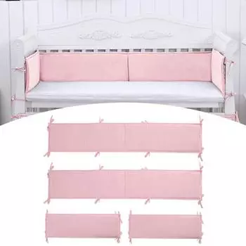 Чехлы на направляющие для кроватки, 4 шт./компл., защищают кроватку вашего ребенка, предотвращают столкновения, сплошные цветные усиленные чехлы на направляющие для кроватки серый