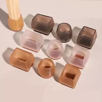 Чехлы на ножки мебели Quiet Felt - универсальные накладки на ножки стульев, табуретов и столов Extra small round size 16-21 available прозрачный черный