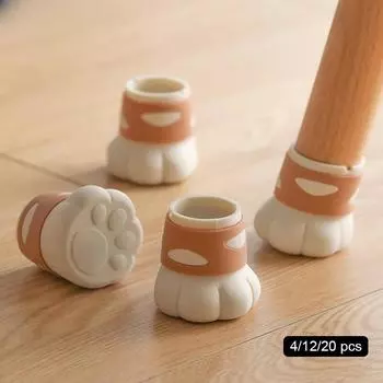 Чехлы на ножки стула, силиконовые мебельные чехлы на ножки стола, носки, защита для пола, нескользящие подушечки для ног в виде кошачьих когтей, домашний декор Non-slip 4pcs