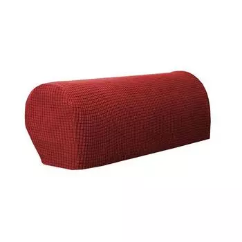 Чехлы на подлокотники 2 шт. Эластичный набор Защитники подлокотников кресла дивана Чехол для дивана Съемный Red