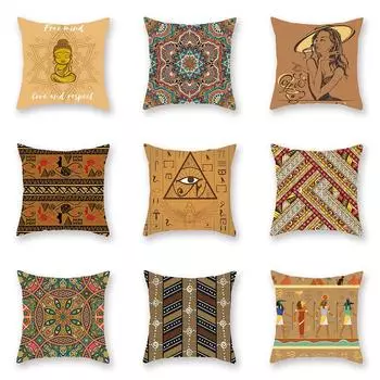 Чехлы на подушки в богемном стиле ретро с религиозным принтом для дома, гостиной, дивана, спальни, украшения, наволочки 40X40CM