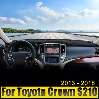 Чехлы на приборную панель автомобиля, избегайте света, козырек от солнца, анти-УФ-ковры, нескользящие коврики для Toyota Crown S210 2013 2014 2015 2016 2017 A Black Side
