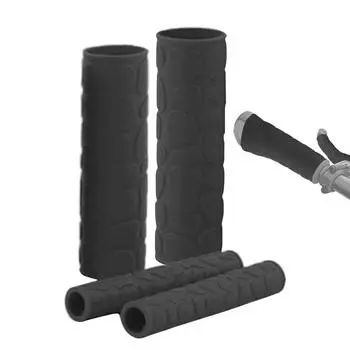 Чехлы на руль для мотоцикла, противоскользящие резиновые, защитный чехол для тормозного рычага, амортизирующие, простые в установке чехлы на руль чёрный