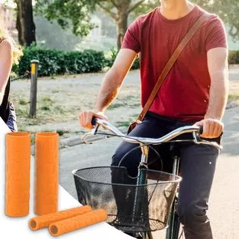 Чехлы на руль для мотоцикла, резиновые, противоскользящие, для тормозного рычага, амортизирующие, простые в установке, чехлы на руль для мотоцикла чёрный