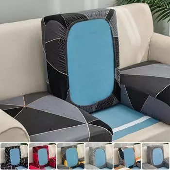 Чехлы на сиденья дивана с квадратной решеткой, эластичные чехлы для диванов, защита для домашних животных, L-образная форма, защита от пыли, машинная стирка Back cushion cover