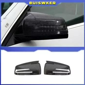 Чехлы на зеркала заднего вида для Mercedes-Benz W204 E W212 W176 W246 CLS C218 GLA X156 ABS, глянцевый черный из углеродного волокна Bright black