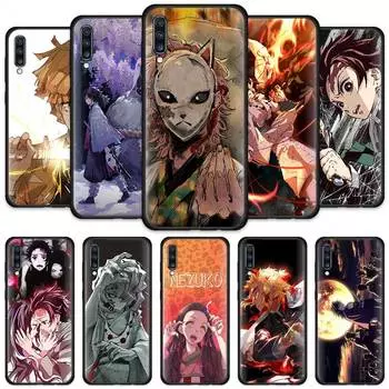 Чехлы с аниме «Demon Slayer Kimetsu No Yaiba» для Samsung Galaxy A50 A51 A40 A70 A71 A20 A30 S A20e A80 A Quantum, черный мягкий чехол Samsung A01