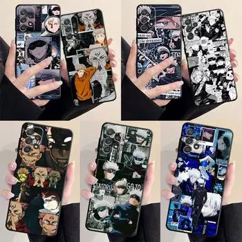 Чехлы с аниме Jujutsu Kaisen для Samsung Galaxy A21s A22 A53 A72 A52 A13 A33 A32 A71 A31 A51 A23 A11 A42, черный мягкий чехол Samsung A11