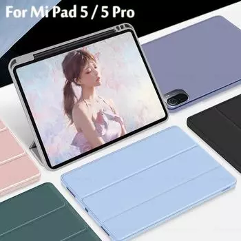 Чехлы с подставкой для карандашей для Xiaomi Mi Pad 5 Pro, чехол 11 дюймов, откидной чехол для планшета Mipad 5 Mi Pad5/5Pro, противоударный корпус Mi Pad 5 небесно-голубой