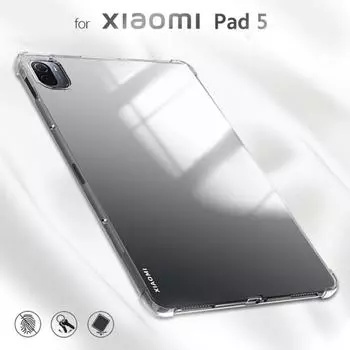 Чехол 2 в 1 из мягкого ТПУ со стеклом для XiaoMi Pad 5 Pro, прозрачная задняя крышка для MiPad 5, прозрачный силиконовый чехол, задняя крышка для планшета, аксессуары для Mipad 5 For MiPad 5 TPU чистый