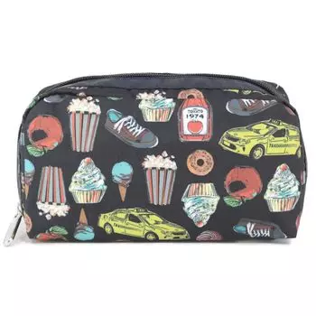 Чехол 6511 ПРЯМОУГОЛЬНЫЙ КОСМЕТИЧЕСКИЙ HC49 NEW YORK ICONS ТЕМНО-СИНИЙ [LeSportsac] [Предмет]