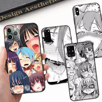 Чехол A-11 Ahegao для OPPO Reno Samsung iPhone Xiaomi Redmi Note 10 11 12 15 13C 9C A12 A55 7 8 9 Pro Plus S24 S23 S22 FE Ultra A22 A25