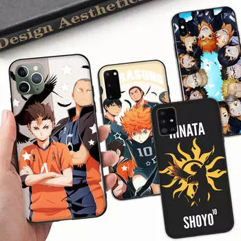 Чехол A-54 Anime Haikyuu для OPPO Reno Samsung Iphone Xiaomi Redmi Note 10 11 12 15 13C 9C A12 A55 7 8 9 Pro Plus S24 S23 S22 FE Ultra A22 A25