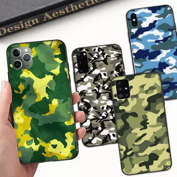 Чехол A-58 Camouflage Camo Army для OPPO Reno Samsung Iphone Xiaomi Redmi Note 10 11 12 15 13C 9C A12 A55 7 8 9 Pro Plus S24 S23 S22 FE Ultra A22 A25