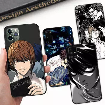 Чехол A-64 Death Note для OPPO Reno Samsung Iphone Xiaomi Redmi Note 10 11 12 15 13C 9C A12 A55 7 8 9 Pro Plus S24 S23 S22 FE Ultra A22 A25