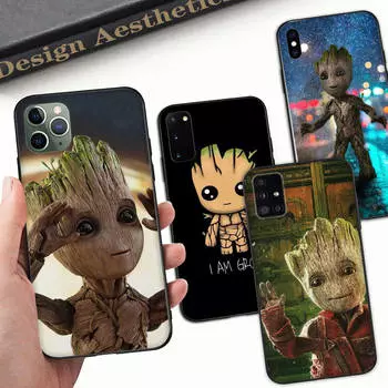Чехол A-69 Groot для OPPO Reno Samsung Iphone Xiaomi Redmi Note 10 11 12 15 13C 9C A12 A55 7 8 9 Pro Plus S24 S23 S22 FE Ultra A22 A25