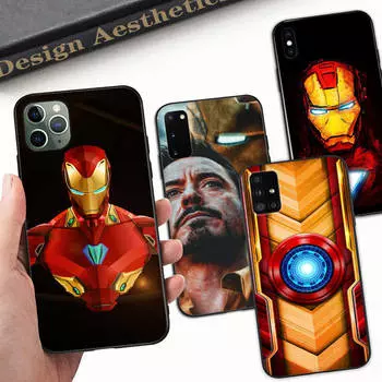 Чехол A-71 Iron Man для OPPO Reno Samsung Iphone Xiaomi Redmi Note 10 11 12 15 13C 9C A12 A55 7 8 9 Pro Plus S24 S23 S22 FE Ultra A22 A25