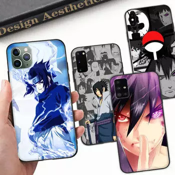 Чехол A-76 Naruto Sasuke для OPPO Reno Samsung Iphone Xiaomi Redmi Note 10 11 12 15 13C 9C A12 A55 7 8 9 Pro Plus S24 S23 S22 FE Ultra A22 A25