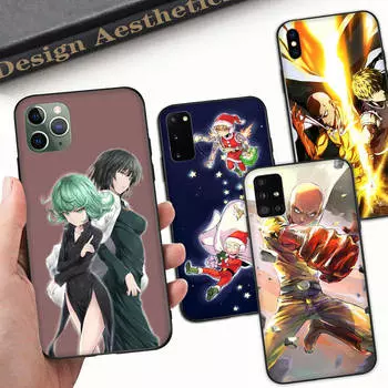 Чехол A-80 One Punch Man для OPPO Reno Samsung Iphone Xiaomi Redmi Note 10 11 12 15 13C 9C A12 A55 7 8 9 Pro Plus S24 S23 S22 FE Ultra A22 A25