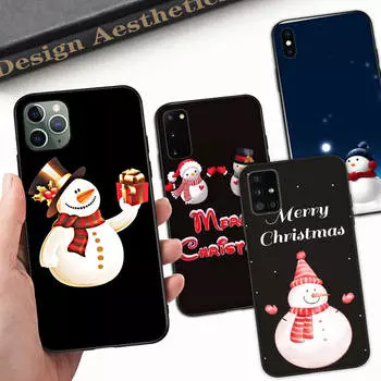 Чехол A-93 Christmas Snowmen для OPPO Reno Samsung Iphone Xiaomi Redmi Note 10 11 12 15 13C 9C A12 A55 7 8 9 Pro Plus S24 S23 S22 FE Ultra A22 A25
