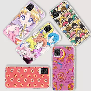 Чехол AD80 Sailor Moon Clear для Samsung A04 A14 A23 A34 A54 M23 M33 M52 M53 Realme 10 9 C30S C35 C55 VIVO Y02 Y21 Y33S Y51 X80 V25 Cover Realme C30s олений