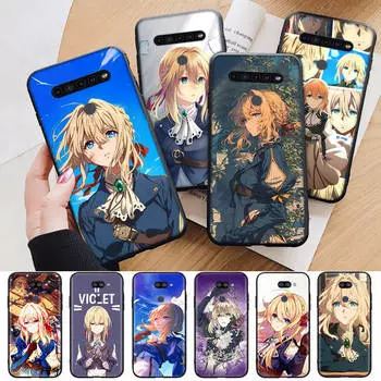 Чехол AD93 Violet Evergarden Black для Samsung Note 20 Lite S24 Ultra S23 S22 A05 A06 A11 A71 A15 A16 A13 A24 A25 A33 A52 A53 M55 M35 Sofe Cover Samsung A40S гагат