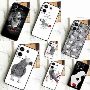 Чехол African Grey Parrot для Xiaomi Redmi Note 13 12 10 9 8 11 Pro 12S 11S 10S 9S Remdi 13C 9C 10C 12C Cover Redmi Note 9S
