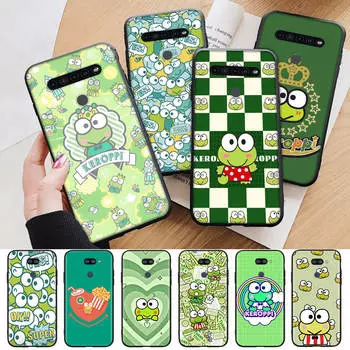 Чехол AH34 Keroppi Black для iPhone 16 15 Plus 14 13 12 11 Pro 8 7 6S SE 5S X XR XS Max Realme C30 C33 C31 9I Huawei Y8P Y9 Sofe Cover Huawei Y6P 2020 гагат