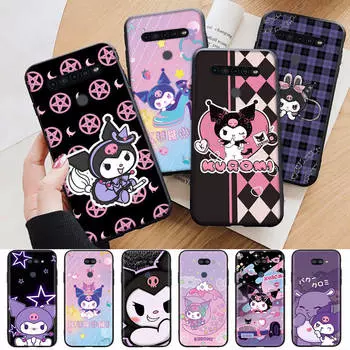 Чехол AH36 Kuromi Black для iPhone 16 15 Plus 14 13 12 11 Pro 8 7 6S SE 5S X XR XS Max Realme C30 C33 C31 9I Huawei Y8P Y9 Sofe Cover VIVO Y12 коричневато-жёлтый