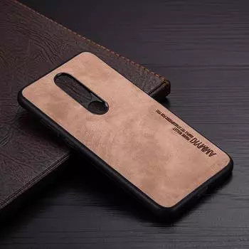 Чехол AMMYKI из искусственной кожи для Nokia 3,2 X6 5,1 6,1 Plus, мягкий силиконовый чехол, кожаный чехол для Nokia 3,2 X6 5,1 6,1 Plus, чехол For Nokia 6.1 небесно-голубой