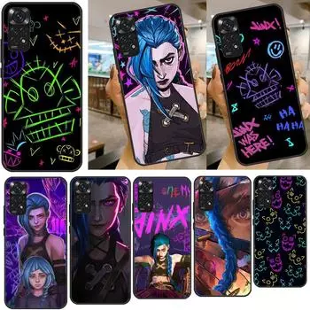 Чехол аниме Arcane Jinx для Xiaomi Redmi Note 10S 9S 8T Note 11 Pro Note 8 9 10 Pro 9A 9C 9T 10, чехол Redmi 8