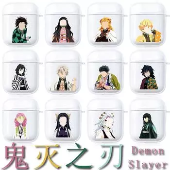 Чехол Anime Demon Slayer для AirPods Pro 1 2, прозрачный защитный чехол для Airpod 3 Gen, зарядное устройство для наушников Tanjirou Nezuko