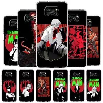 Чехол аниме Denji Chainsaw Man Makima для Xiaomi Poco X3 NFC F3 M3 X4 M4 Pro 5G Mi 11 Lite Ultra 11T 11X 12 12T Pro 11i Xiaomi Mi 11i