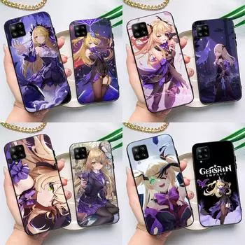 Чехол Anime Genshin Impact Fischl для Samsung Galaxy A54 A34 A53 A13 A32 A52 A14 A51 A71 A23 A33 A73 A12 A22 A21S Coque Samsung A33 5G