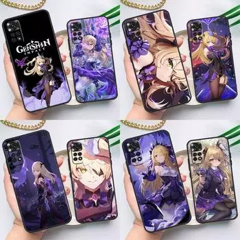 Чехол Anime Genshin Impact Fischl для Xiaomi Redmi Note 12 11 10 9 8 Pro Note 8T 9S 10S 11S Redmi 10 10C 12C 9C Cover Redmi Note 12 5G