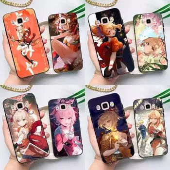 Чехол аниме Genshin Impact Yoimiya для Samsung Galaxy J6 J4 Plus 2018 J8 A6 A7 A8 A9 J1 J3 J5 J7 2016 A3 A5 2017 Coque J7 2016 - J710