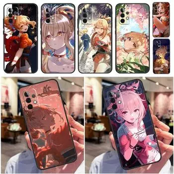 Чехол Anime Genshin Impact Yoimiya для Samsung Galaxy A53 A52S A52 A51 A71 A13 A23 A33 A73 A12 A22 A32 A50 Samsung A04S