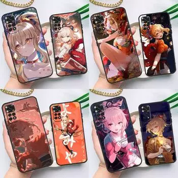 Чехол аниме Genshin Impact Yoimiya для Xiaomi Redmi Note 12 8 9 10 11 Pro 9S 10S 11S 8T Redmi 10 12C 9C 10A 10C Coque Redmi Note 9S
